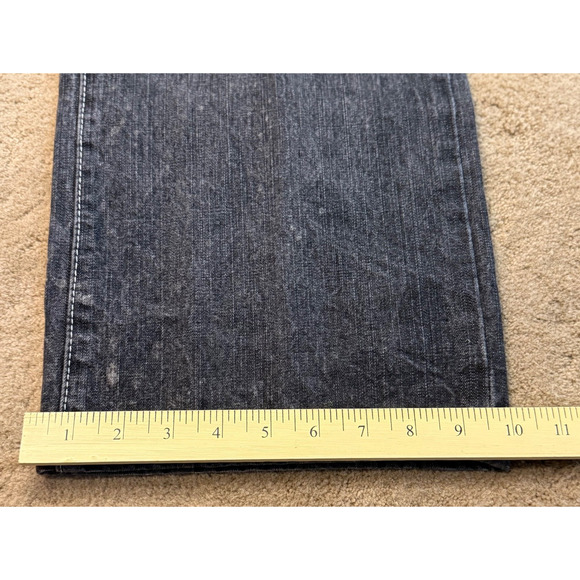 Vintage Akademiks Baggy Jeans Men 34x33 Black Embroidered Skater Grunge - Picture 7 of 12